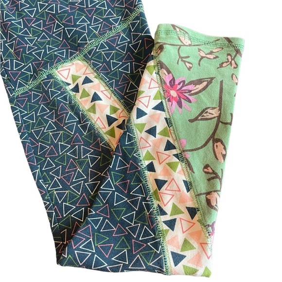 Girl’s Matilda Jane 435  Sz 16 Leggings Blue Green White Peach Pink Floral - Picture 2 of 6